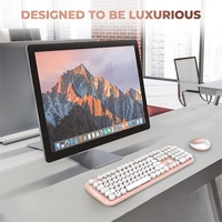 iGear KeyBee Pro Colourful Computer Wireless Keyboard and Mouse Combo - White - White