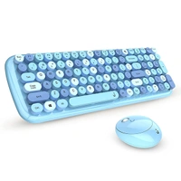 iGear KeyBee Retro Typewriter Inspired 2.4GHz Wireless Keyboard and Mouse Combo With USB Support - Green - Green