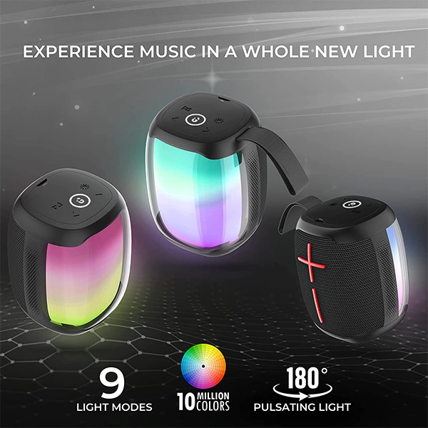 iGear Spectrum Mini Portable Bluetooth Speaker With 180 Degree LED Lights