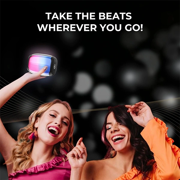 iGear Spectrum Mini Portable Bluetooth Speaker With 180 Degree LED Lights