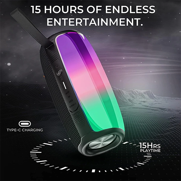 iGear Spectrum Portable Bluetooth Party Speaker With 180 Degree LED Light Show