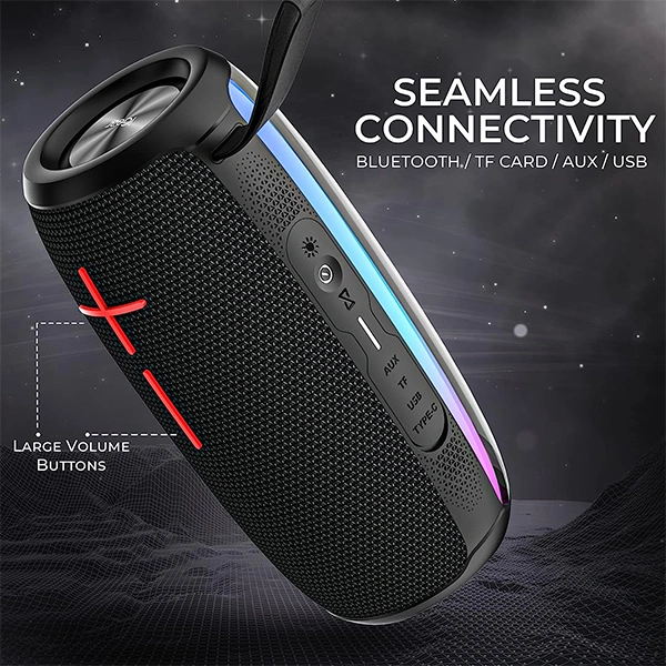 iGear Spectrum Portable Bluetooth Party Speaker With 180 Degree LED Light Show