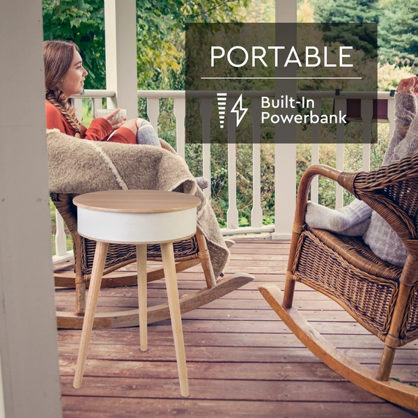 iHip Wireless Round Multifunctional Portable Coffee Table