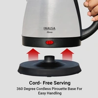 Inalsa Asta Electric Kettle - Ivory Gold, Twinkling Grey