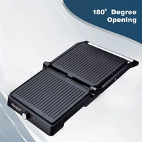 Inalsa Dura Grill 2200W Sandwich Maker/Contact Grill with Temperature Controller & LED indicator - Ivory Gold, Twinkling Grey