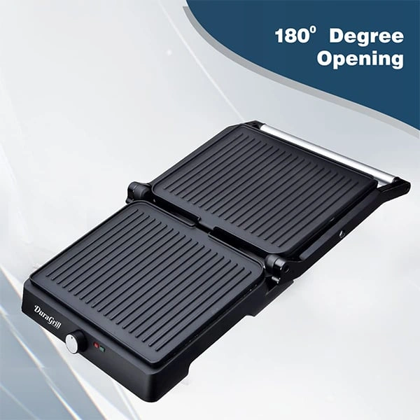 Inalsa Dura Grill 2200W Sandwich Maker/Contact Grill with Temperature Controller & LED indicator - Ivory Gold, Twinkling Grey