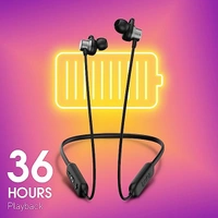 Infinity - JBL Tranz N400 in-Ear Neckbands with 36 Hr Playtime - Black/Red - Black/Red