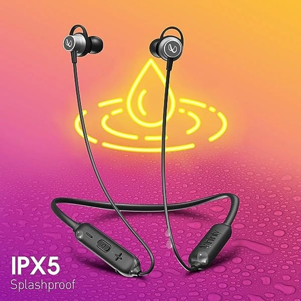 Infinity - JBL Tranz N400 in-Ear Neckbands with 36 Hr Playtime - Black/Red - Black/Red