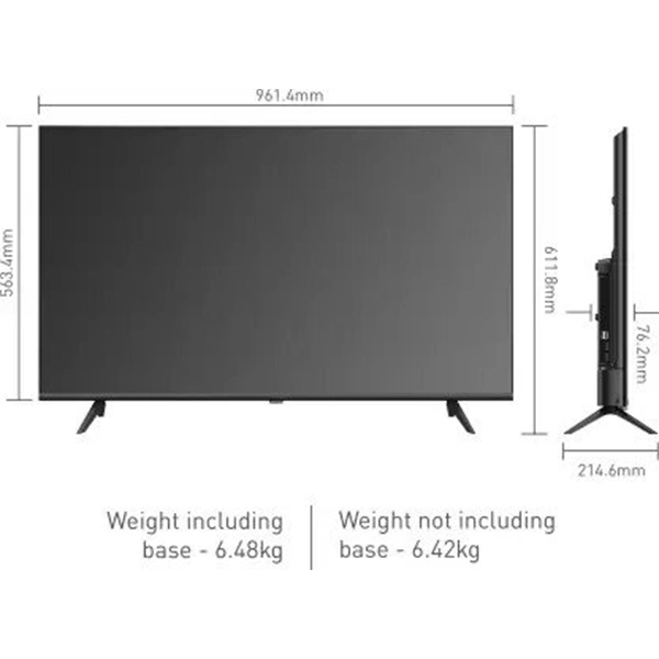 Infinix X3 108 cm (43 inch) Full HD LED Smart Android TV (43X3) - Blue, White