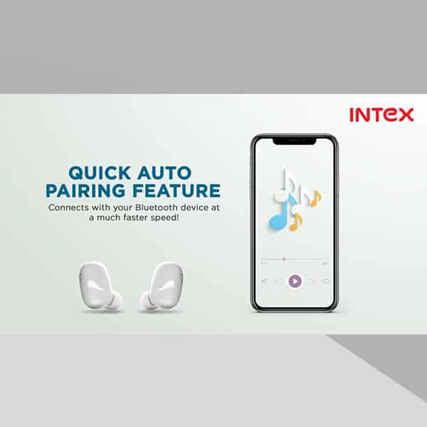 Intex Air Studs Flair True Wireless Earbuds (Black) - black ,white, New