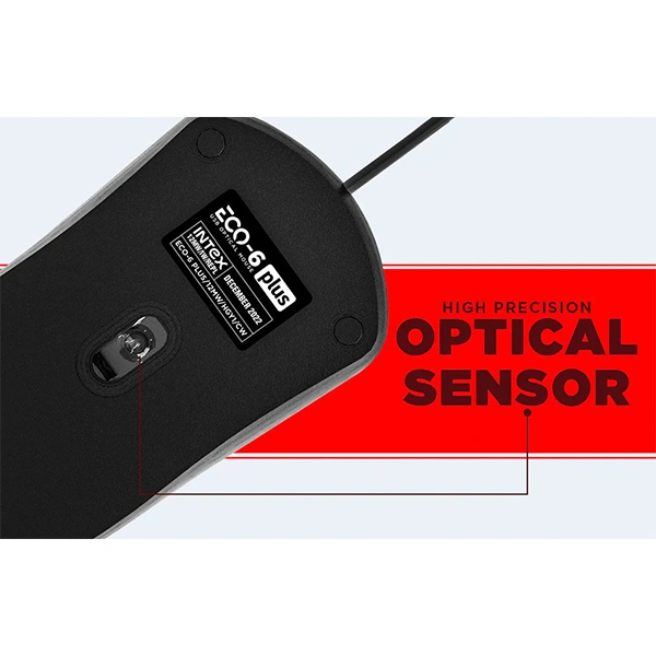 Intex Eco-6 Plus Optical Wired USB Mouse