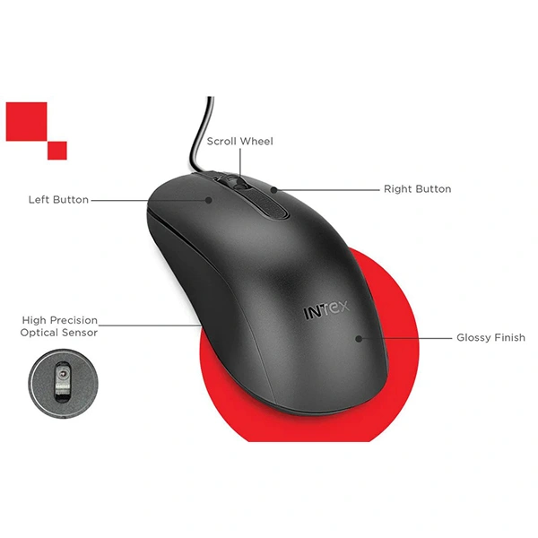 Intex Eco-8 Optical Wired USB Mouse