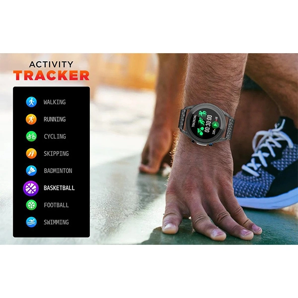 Intex FitRist Active Smart calling SpO2 Watch - Slate Grey - Slate Grey