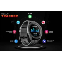 Intex FitRist Active Smart calling SpO2 Watch - Carbon Black - Carbon Black