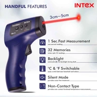 Intex Thermo Beam Infrared Thermometer with Advance Laser Pointing - Blue