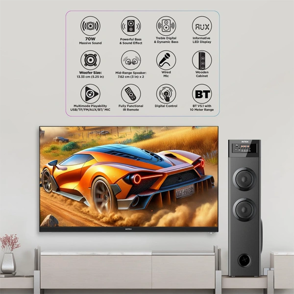 Intex Thunder 700 (S) 70W Tower Speaker