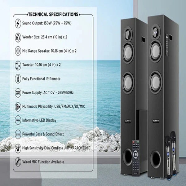 Intex Titan 1500 (D) | TW 13503 FMUB 2.0 Tower Speaker (150W)