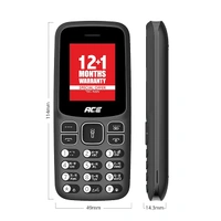 Itel Ace2 Lite Keypad Mobile - Black - Black