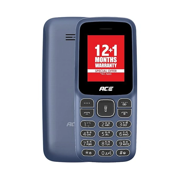 Itel Ace2 Lite Keypad Mobile - Deep Blue - Deep Blue