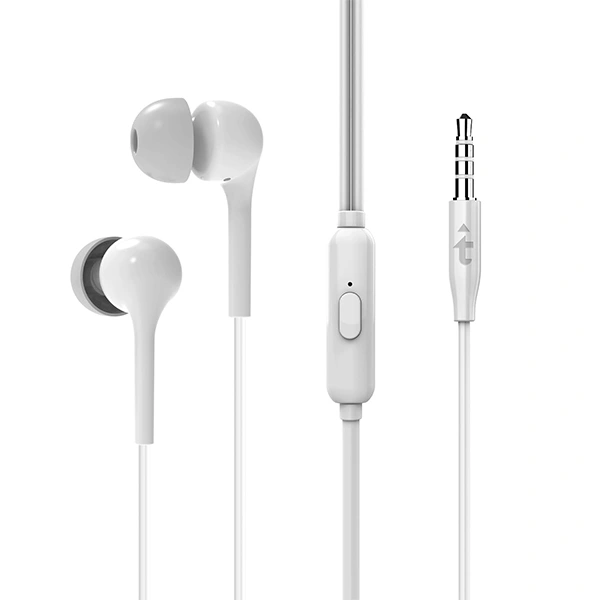 Itel K9 Wired Earphone with in-line Mic - White - White