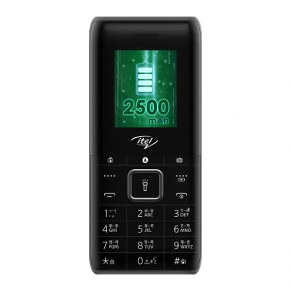 Itel Power 200 2500 mAh battery Expandable Storage Upto 32GB - Black - Black