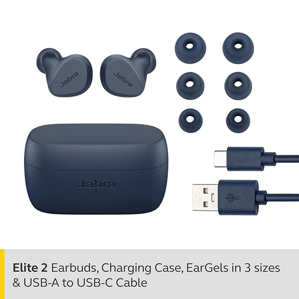 Jabra Elite 2 in Ear True Wireless Earbuds - Navy - Navy