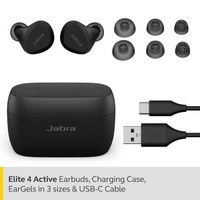 Jabra Elite 4 Active in-Ear Bluetooth Earbuds - Navy - Navy