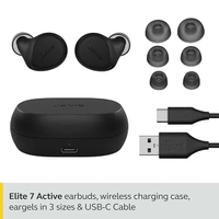 Jabra Elite 7 Active Wireless with ANC Earbuds - Black - Black