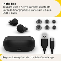 Jabra Elite 7 Active Wireless with ANC Earbuds - Black - Black