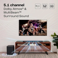 JBL Bar 500 Pro 5.1 Channel Dolby Atmos Soundbar with Wireless Subwoofer - Black, Blue, Green