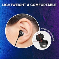 JBL C100SI Premium in Ear Wired Earphones - Black - Black