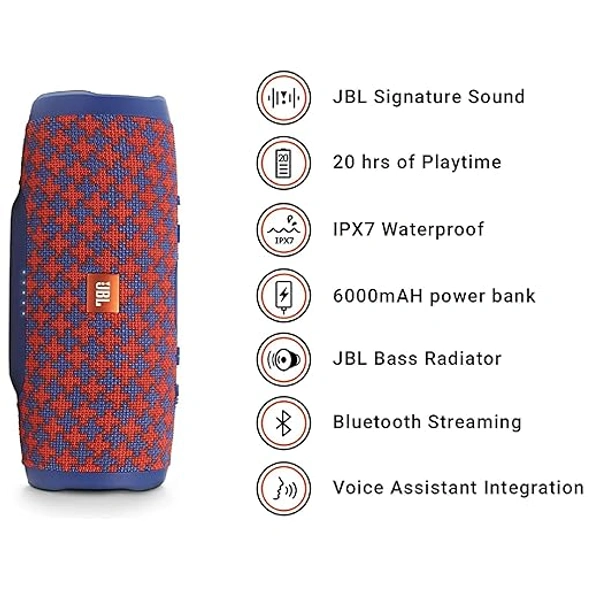 JBL Charge 3 Portable Bluetooth Speaker - Mosaic - Mosaic