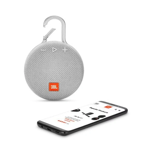 JBL Clip 3 Portable Bluetooth Speaker - Silver - Silver