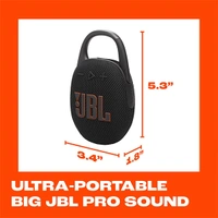 JBL Clip 5 Portable Bluetooth Speaker - Red - Red