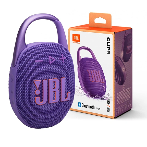 JBL Clip 5 Portable Bluetooth Speaker - Purple - Purple