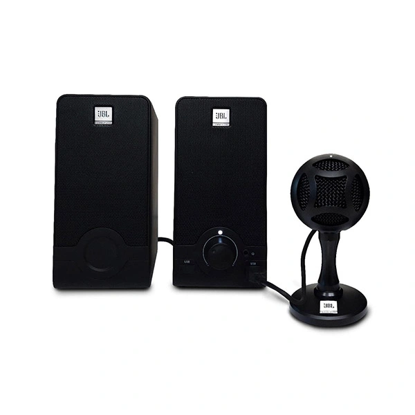JBL Professional JBL Commercial WFH100 USB Mic & Speaker Bundle for Content Creation, Online Classes - Black, Blue, White