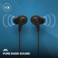 JBL Endurance Run 2 Sports In Ear Wired Earphones with Mic - Blue - Blue