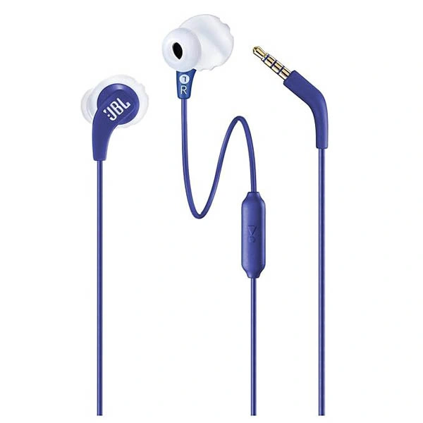 JBL Endurance Run 2 Sports In Ear Wired Earphones with Mic - Blue - Blue