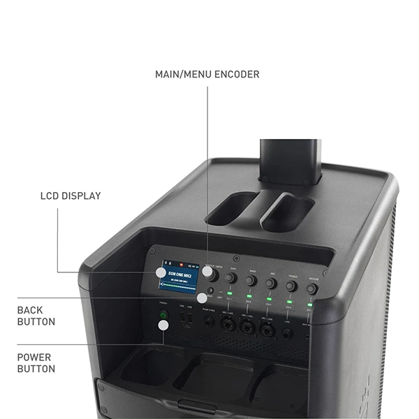 JBL Eon One MKII All-In-One Battery-Powered Column PA with Built-In Mixer and DSP