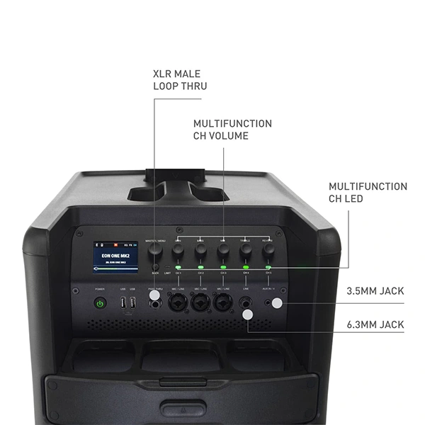 JBL Eon One MKII All-In-One Battery-Powered Column PA with Built-In Mixer and DSP