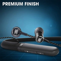 JBL Live 200BT Bluetooth Wireless Earphones with Mic - Black - Black