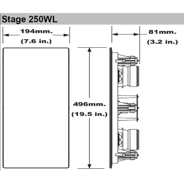 JBL Stage 250WL In-Wall Speaker (Each)