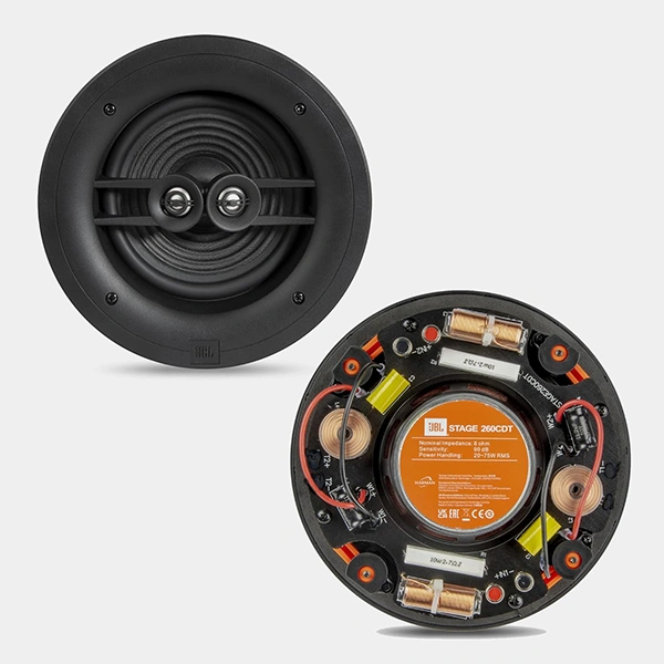 JBL Stage 260CDT - in-Ceiling Loudspeaker with Dual 3/4" Aluminum Dome Tweeters (Each)