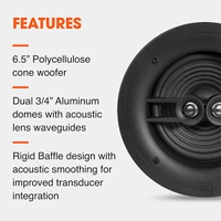 JBL Stage 260CDT - in-Ceiling Loudspeaker with Dual 3/4" Aluminum Dome Tweeters (Each)