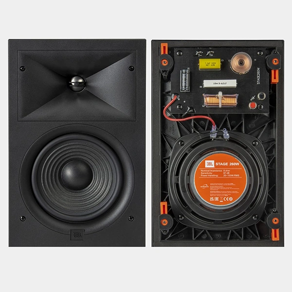JBL Stage 260W - in-Wall Loudspeaker with 6.5" Polycellulose Cone Woofer (Each)