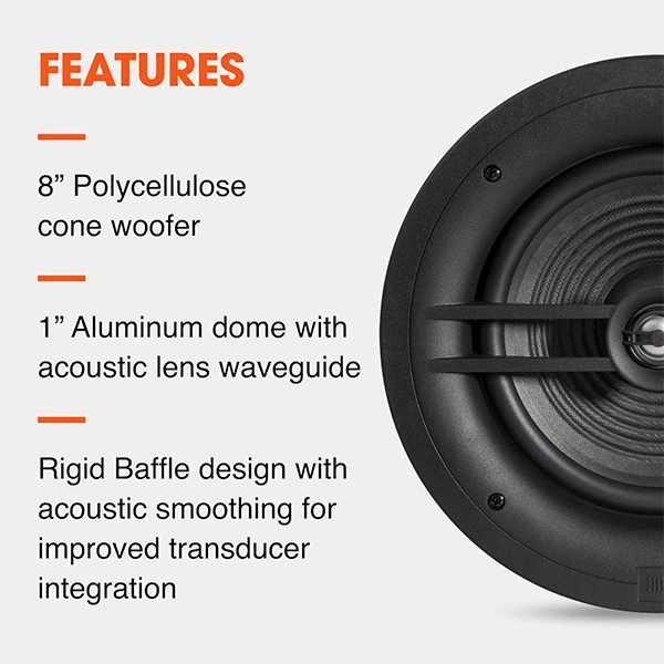 JBL Stage 280C 2-way 8in (203mm) In-Ceiling Loudspeaker (Each) - White