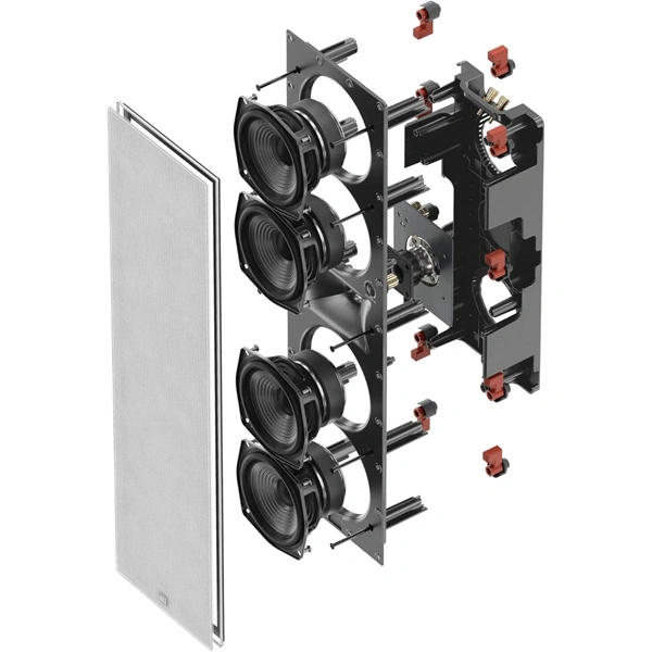 JBL Studio 6 Theater In-Wall Speaker With Quad 5.25" PolyPlas Woofers
