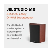 JBL Studio 610 5.25-inch, 2-way On-wall Loudspeaker (Pair) - Brown