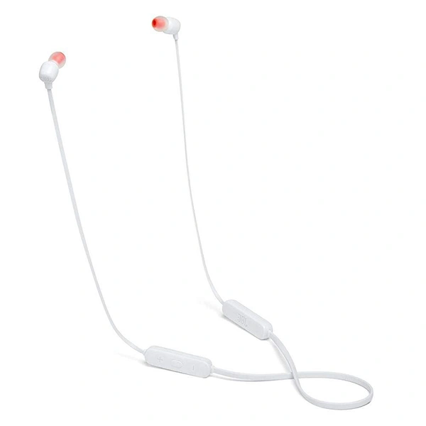 JBL Tune 115BT Bluetooth Earphones with Mic - White - White