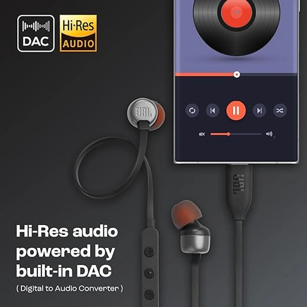 JBL Tune 310C Usb-C In-Ear Earphones - Red - Red
